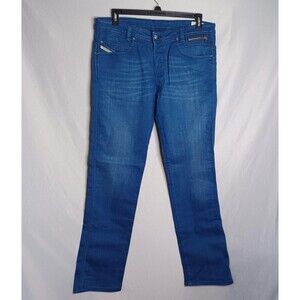 Diesel Paddom Jeans Mens 36x34 Straight Stretch Button Fly Made in Italy 0R8LL